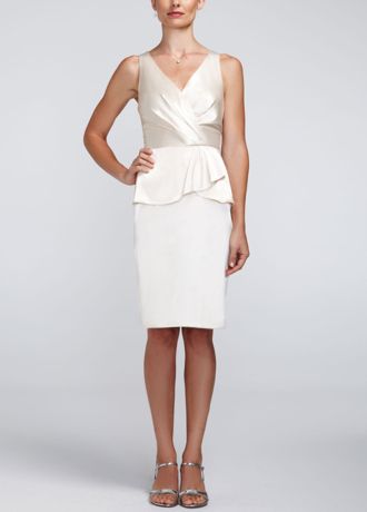 V Neck Peplum Dress