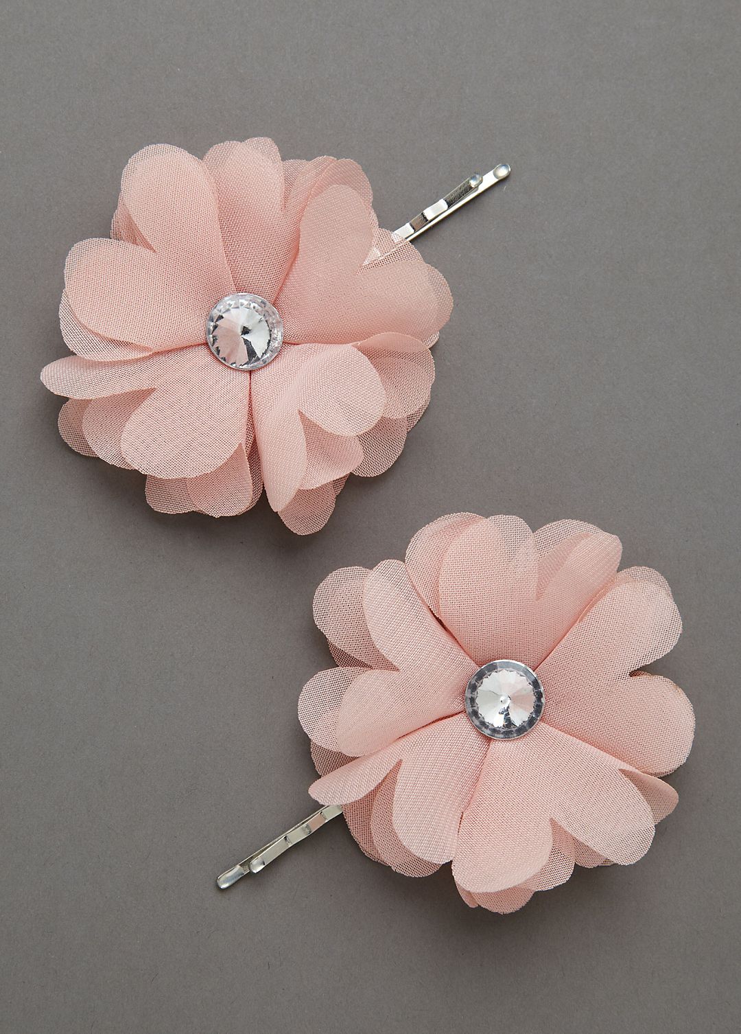 Fabric Floral Design Bobby Pins Image 1