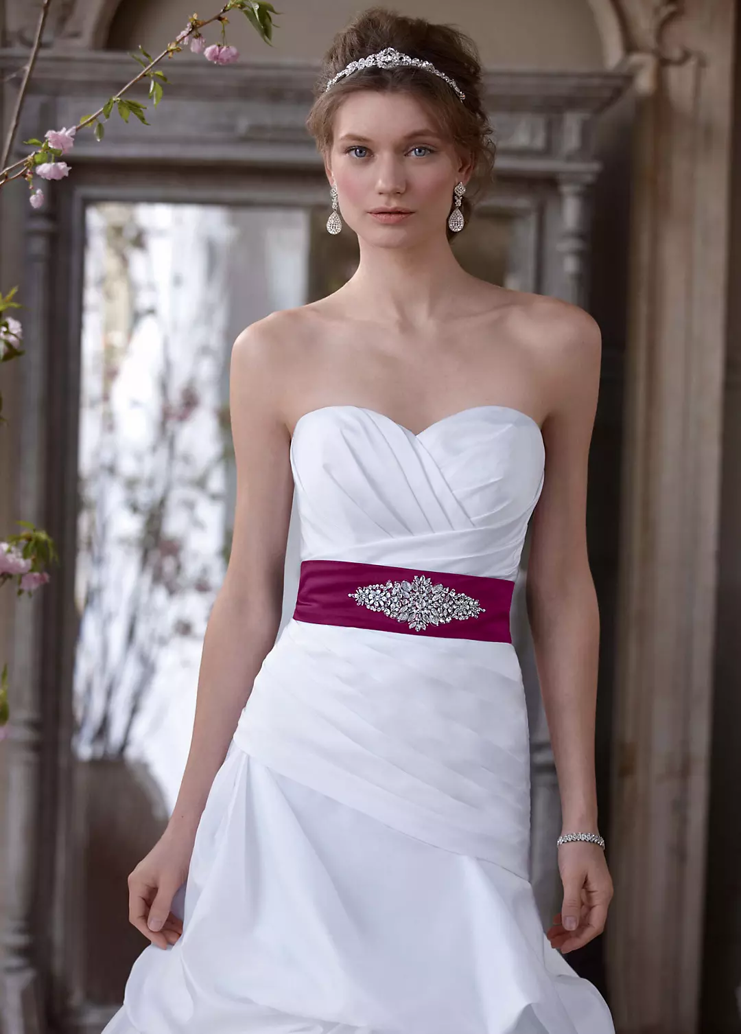 Dropped Waist Strapless Sweetheart Wedding Dress  Image