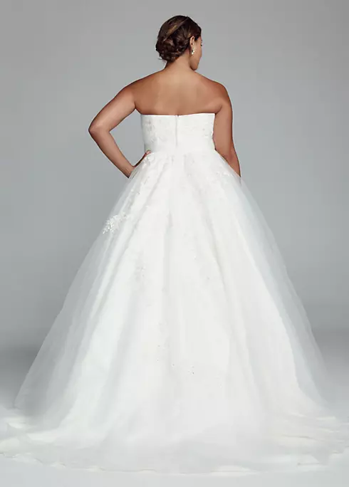 Strapless Tulle Ball Gown with Beaded Appliques Image 2