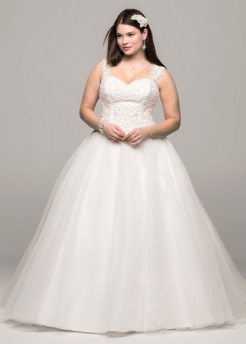 Tulle Ball Gown with Illusion Back Detail Image