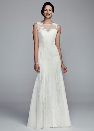 david's bridal illusion neckline