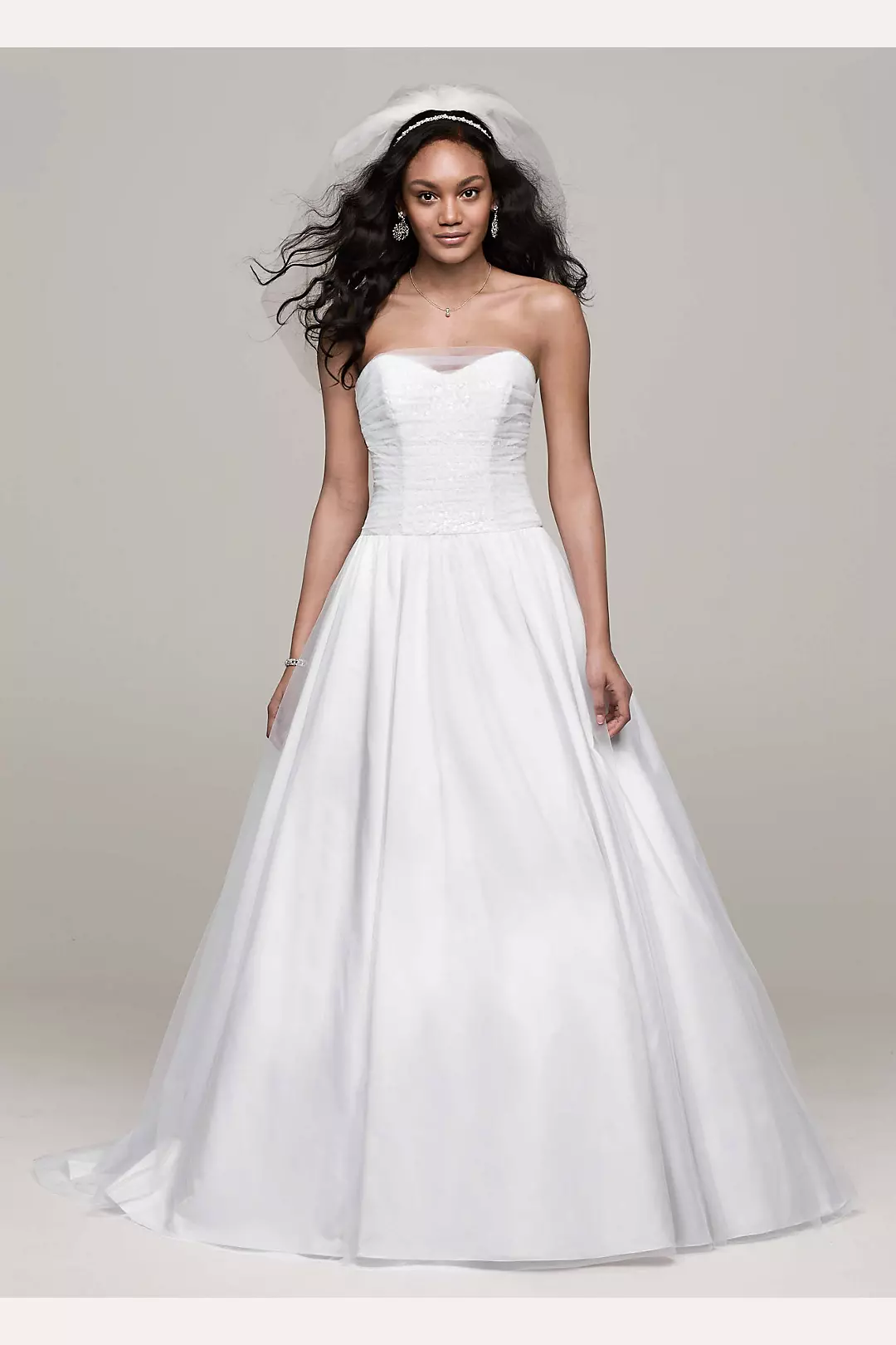 Strapless Tulle Wedding Dress with Corset Back