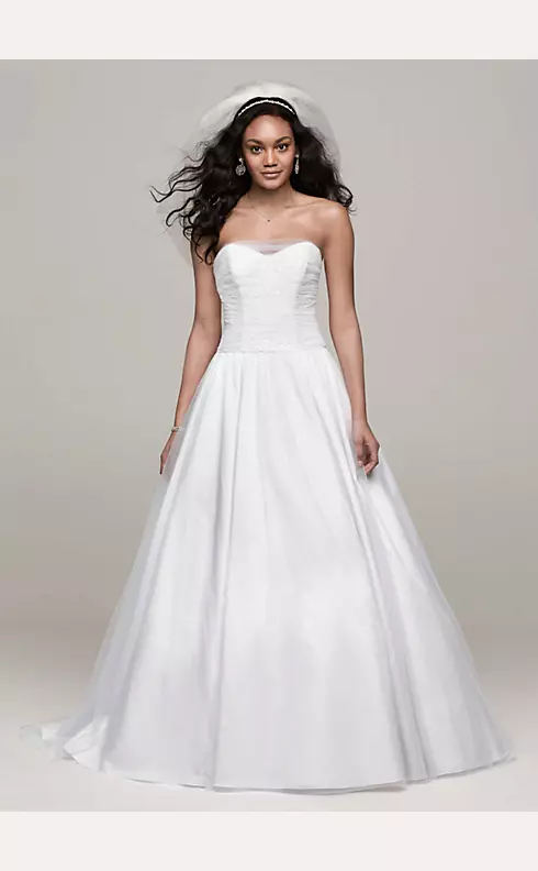 Strapless Tulle Wedding Dress with Corset Back  Image 1