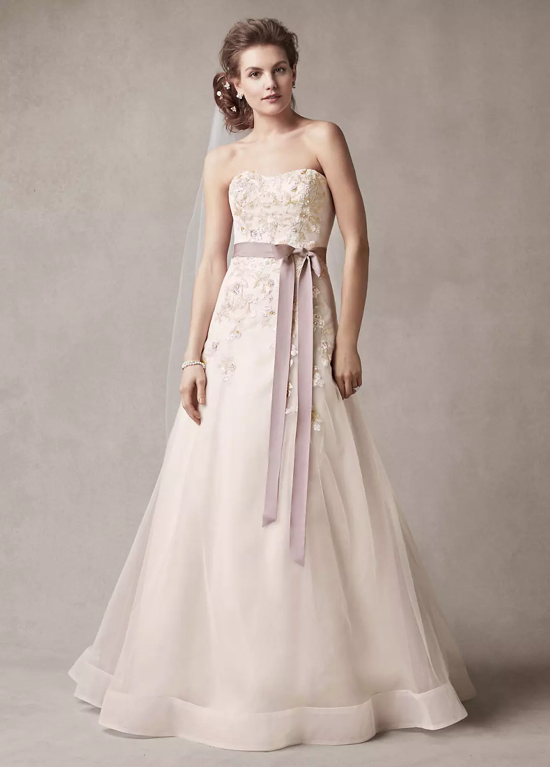 Melissa Sweet Wedding Dress with Two Toned Skirt  Image