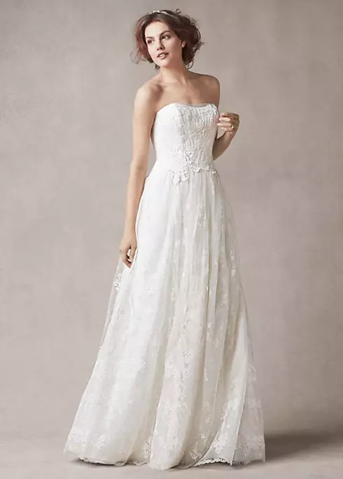 As-Is Wedding Dress with Parisian Floral Detail Image 1