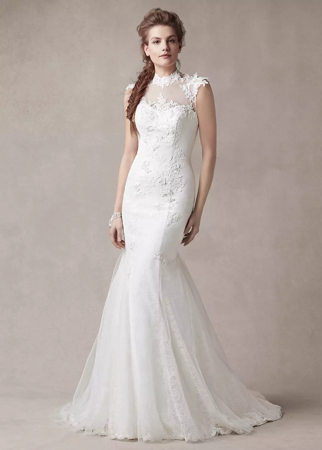 Melissa Sweet Wedding Dress with Illusion Neckline Image