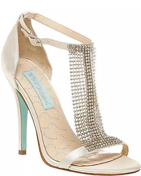 Blue by Betsey Johnson Crystal T Strap Sandal Image 1