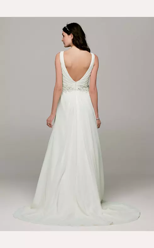 Chiffon A Line Gown with Beaded Waist Image 2
