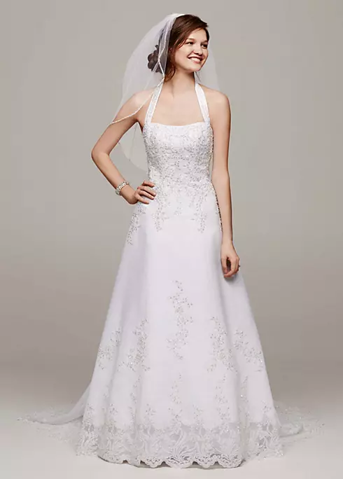 As-Is Wedding Dress with Cut Out Lace Hem Image 1