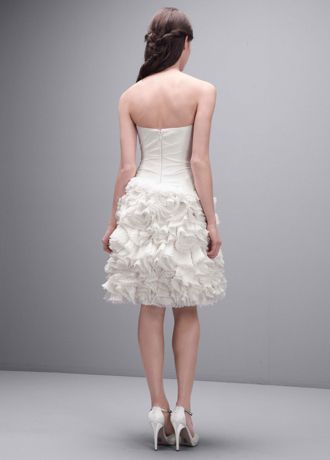 wang vera short chiffon dress