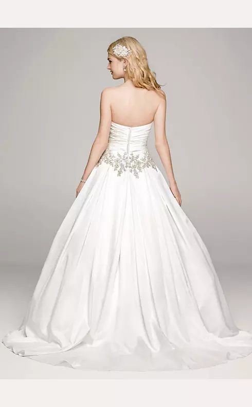 Strapless Satin Ball Gown with Beaded Accents Image 2