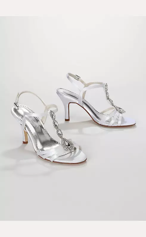T-Strap High Heel Sandal with Jewel Detail Image 1