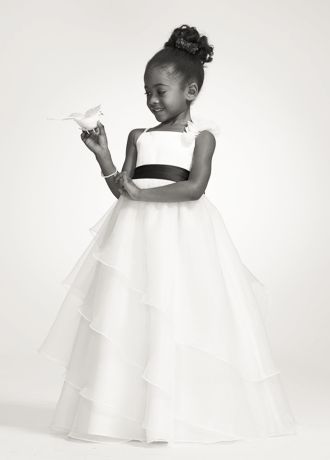 Strapless Tiered Studded Silk-Organza Gown