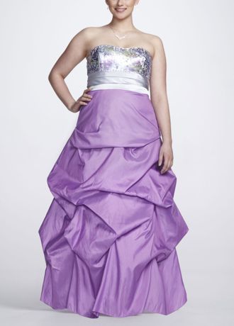Plus Size Sequin Transforming Dress with Pick Up  Image