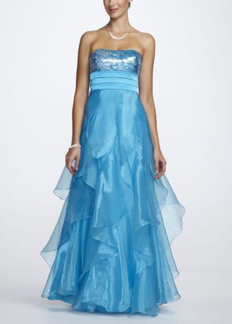 Two in One Sequin Bodice Ball Gown Image