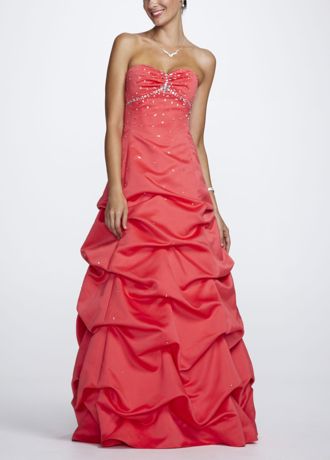 Strapless Beaded Gown with Pick Up Skirt Image