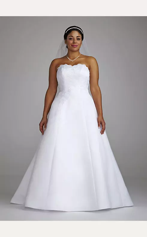 Aline Gown with Beaded Lace and Scalloped Neckline Image 1