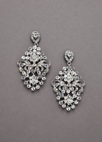 Crystal Accented Chandelier Earring Image