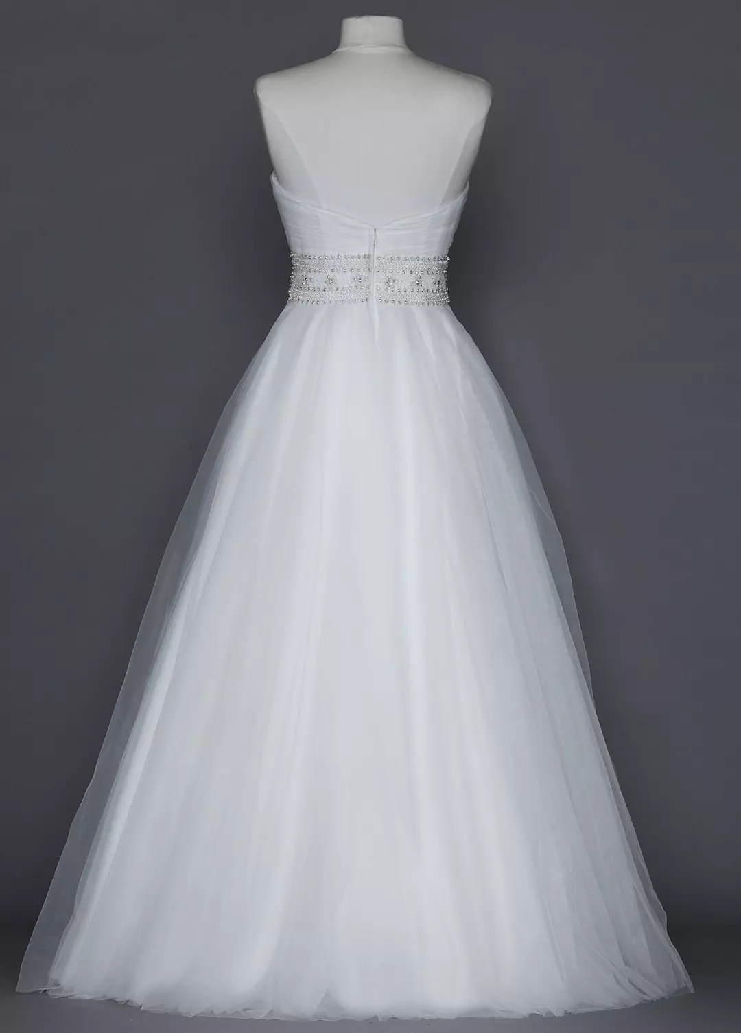 Strapless Tulle Ball Gown with Beaded Belt Image 2