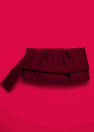 Pleated Satin Wristlet Image