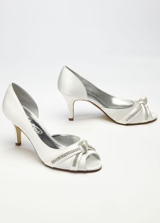 Charmeuse D'Orsay Peep Toe with Embellished Knot Image