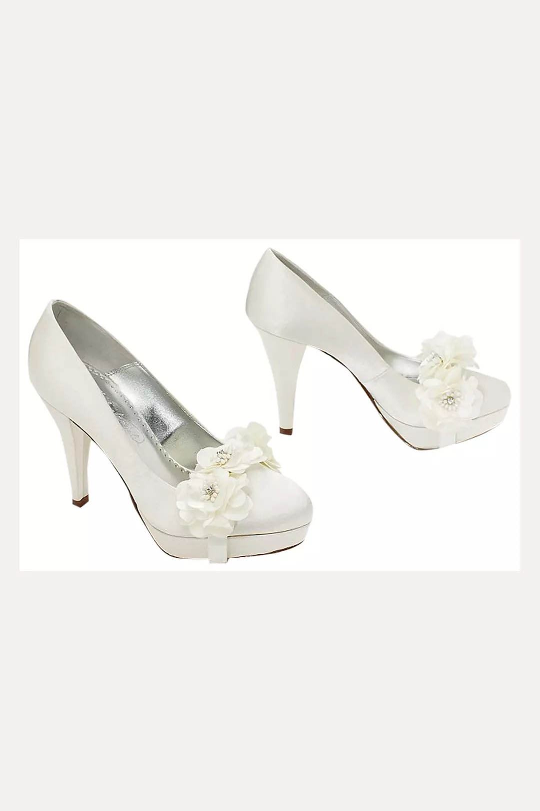 Charmeuse Pump with Removable Floral Corsage Image