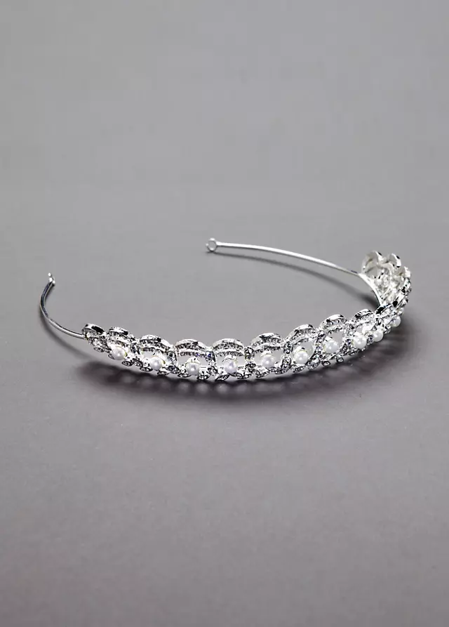 Crystal and Pearl Accented Tiara  Image 4