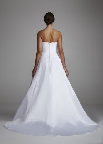 A-line Gown w/ Beaded Lace and Scalloped Neckline | David's
