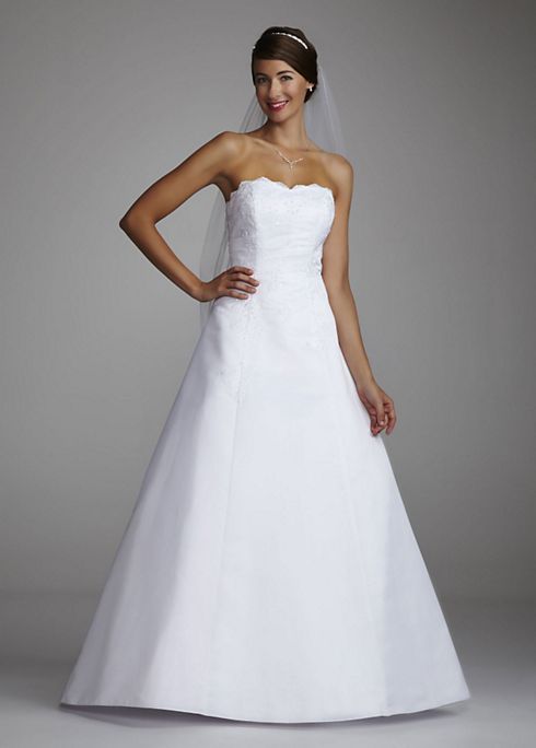 As Is A-Line Gown with Beading and Scalloped Neck Image
