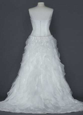 Strapless Organza Ball Gown with Ruffle Detail | David's Bridal