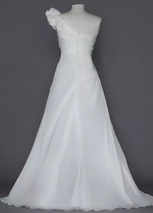 A-line Taffeta  Gown with One Shoulder Detail Image 2