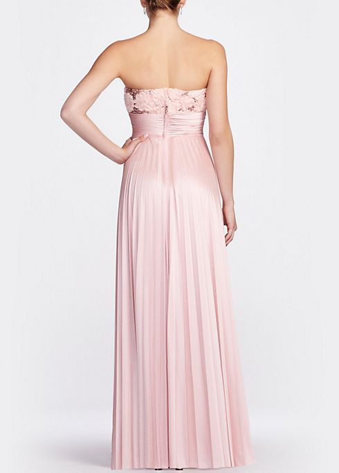 Strapless Long Sequin Pleated Gown Image 2