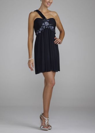 Sheer Matte Jersey Dress with Beading Image
