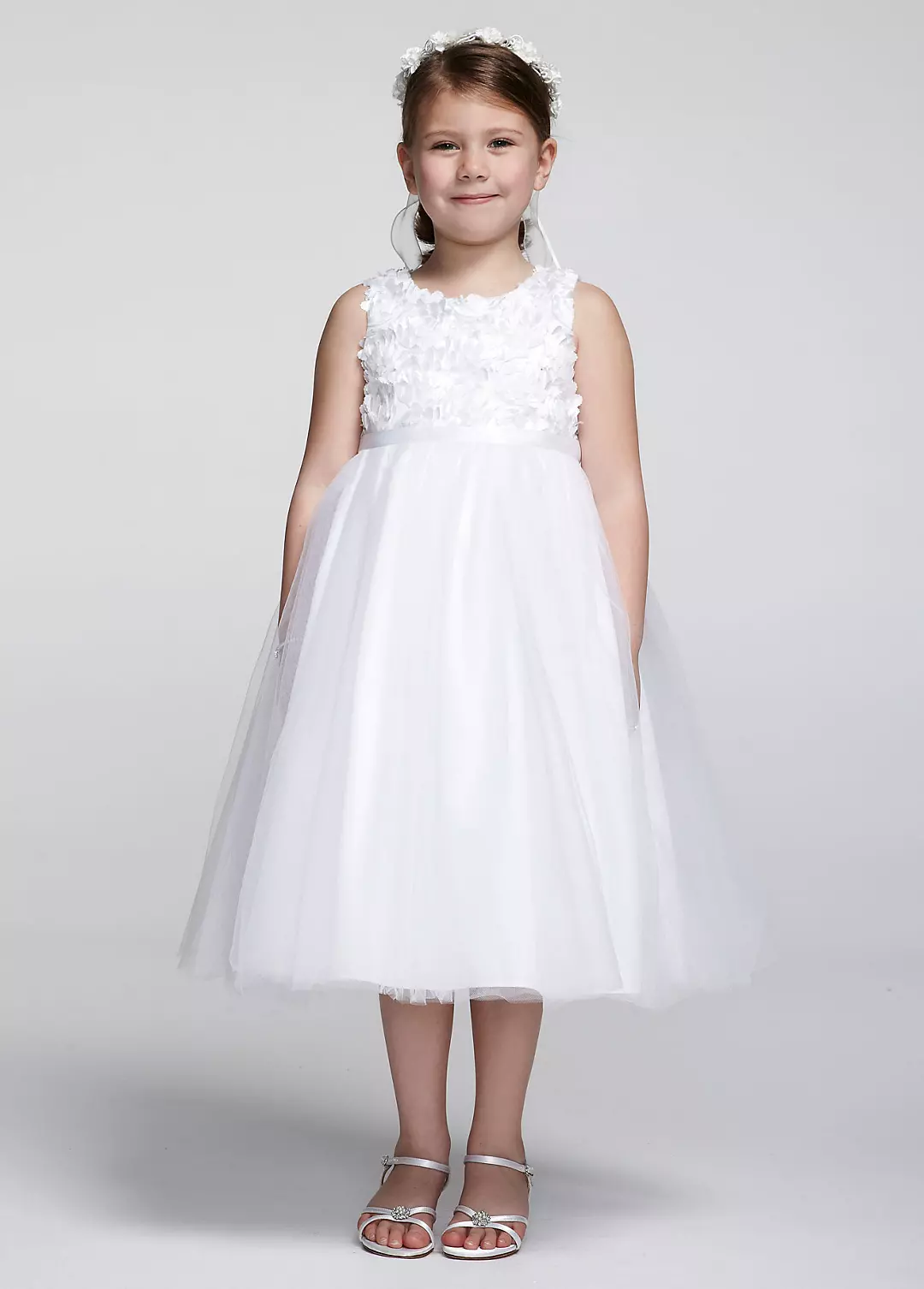 Tank Tulle Ball Gown With Floral Detail Image