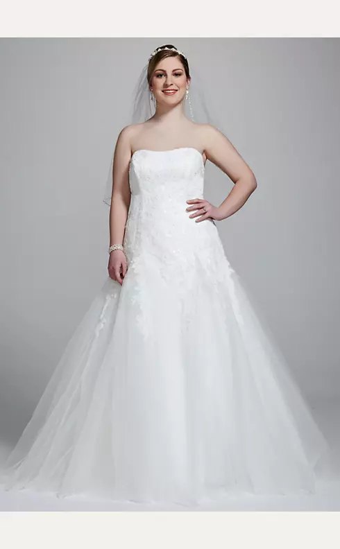 Extra Length Tulle Aline Beaded Gown Image 1
