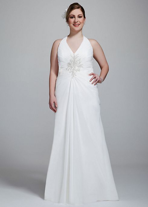 As-Is Chiffon Plus Wedding Gown with Embroidery Image