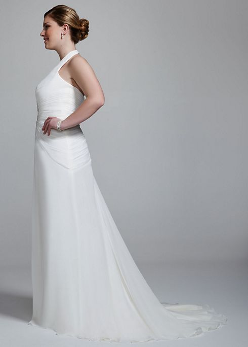 As-Is Chiffon Plus Wedding Gown with Embroidery Image 3