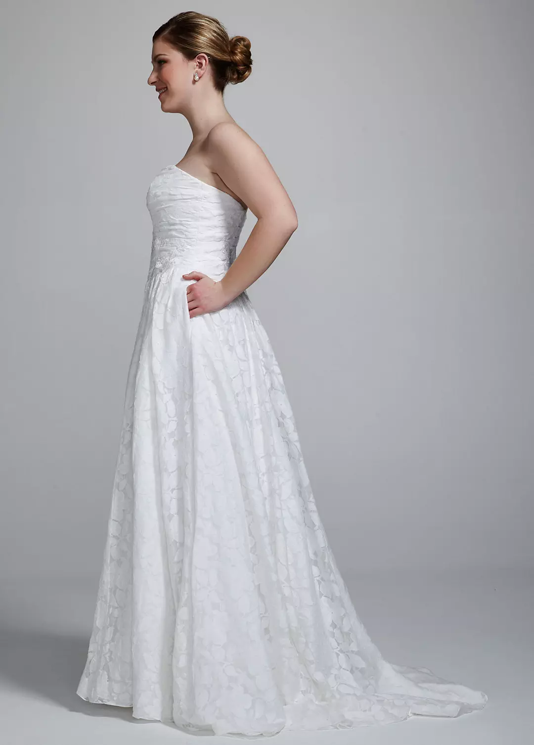 Lace Ball Gown with Intricate Embroidered Details Image 3