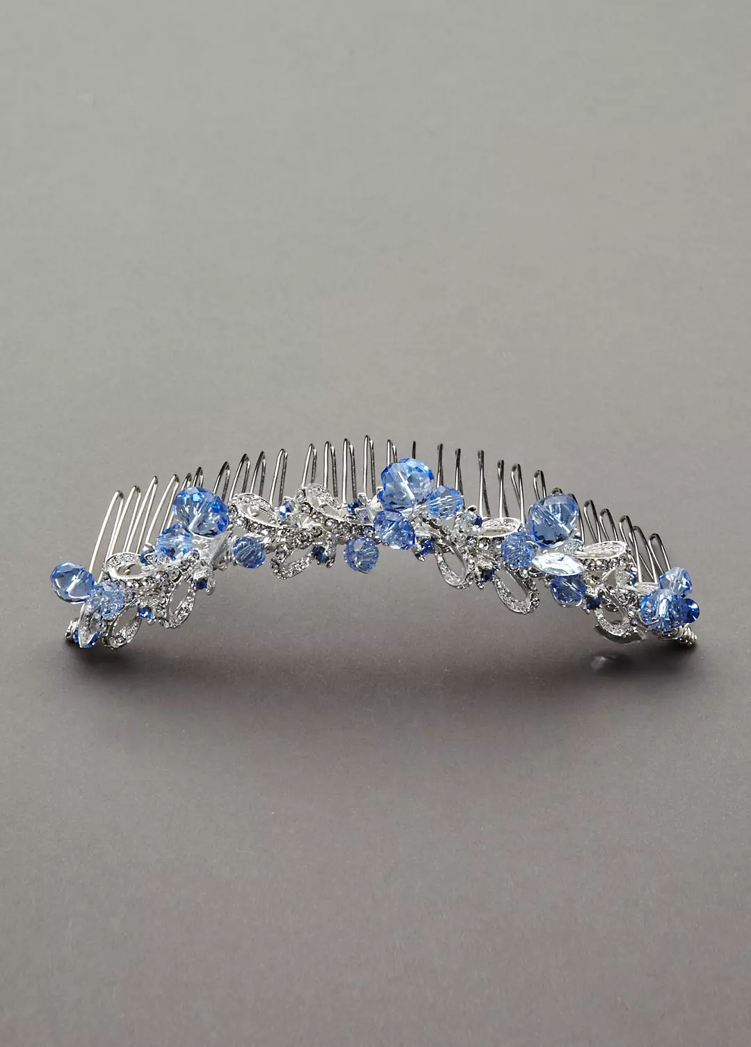 Bluebird Crystal and Rhinestone Comb Image