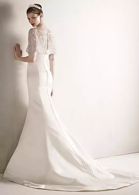 Satin Mermaid Wedding Gown Image 3