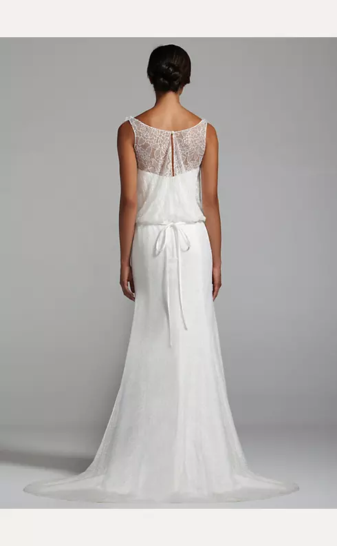 Lace Blouson Wedding Gown with 3D Floral Detail Image 2