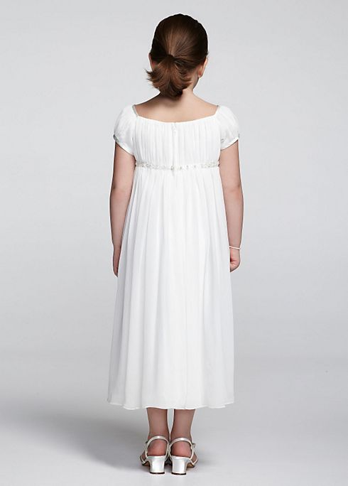 As-Is Short Sleeve Crinkle Chiffon Dress Image 2