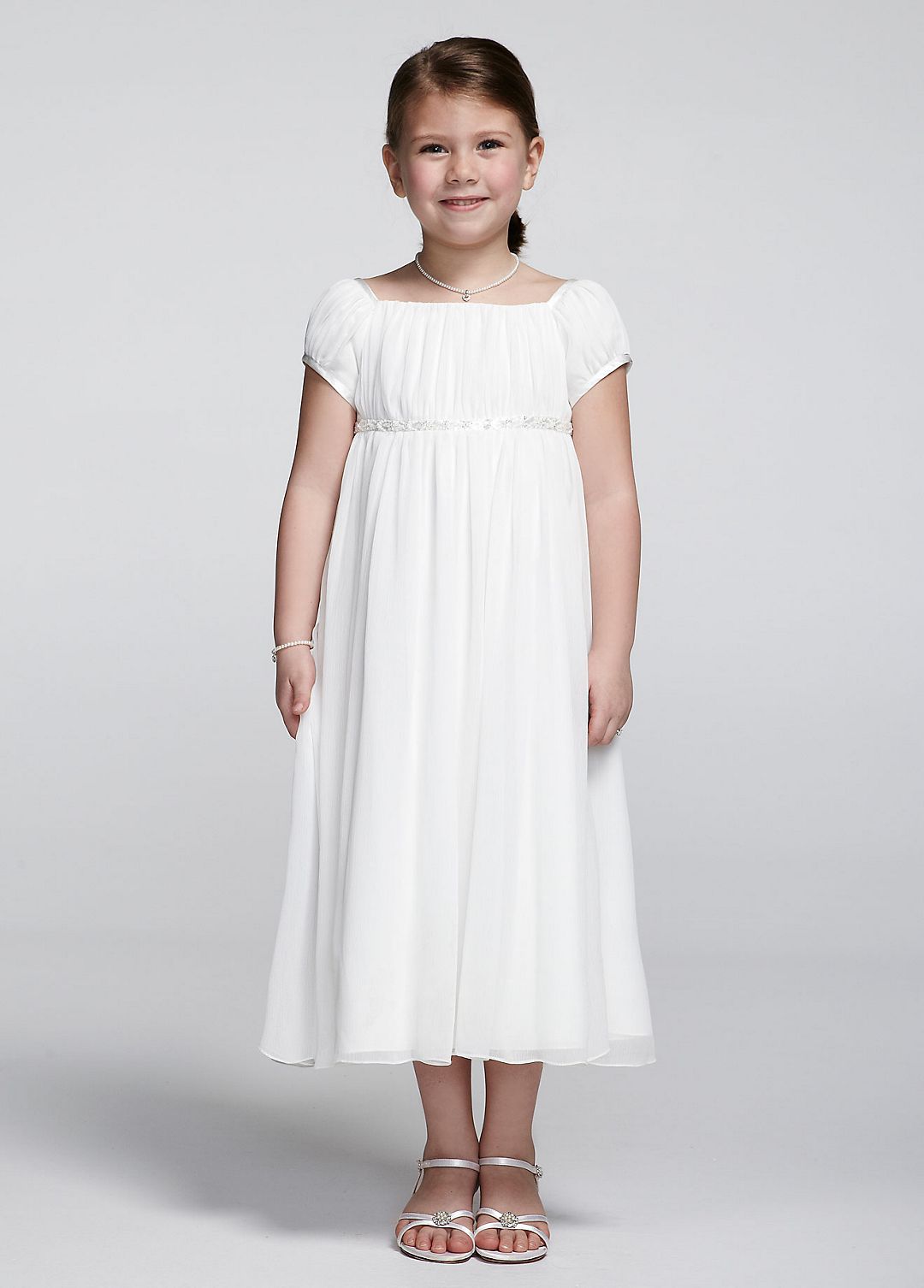 As-Is Short Sleeve Crinkle Chiffon Dress Image 1