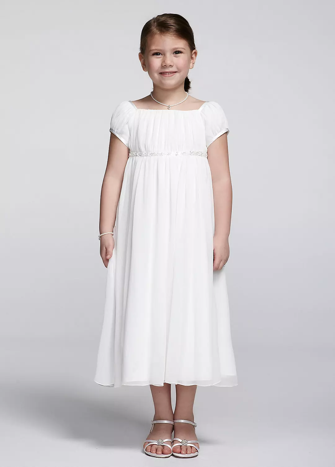 As-Is Short Sleeve Crinkle Chiffon Dress Image