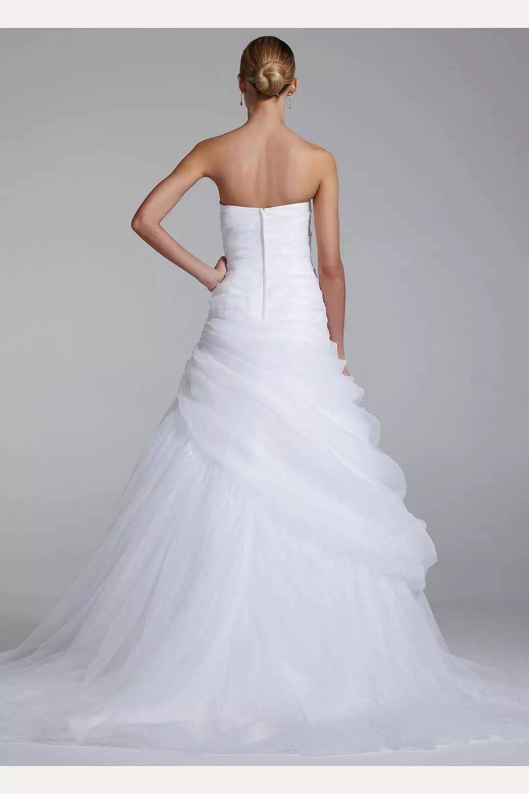 Strapless Ruched Beaded Ball Gown with Draping Image 2