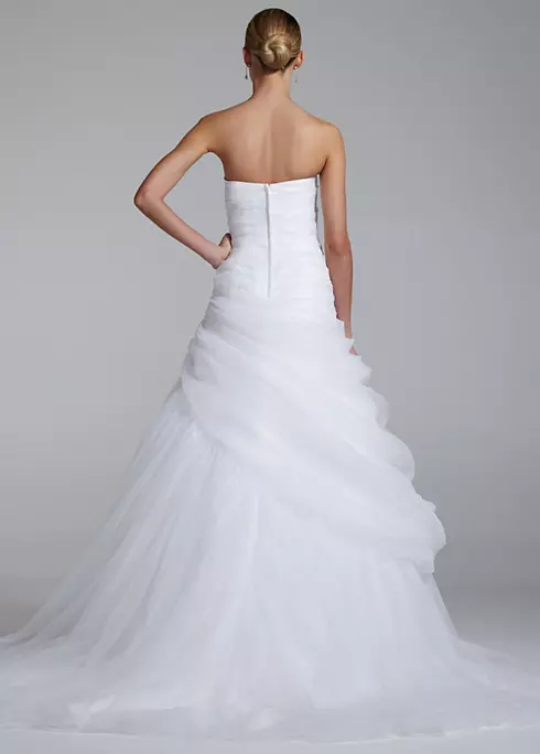 Strapless Ruched Beaded Ball Gown with Draping Image 2