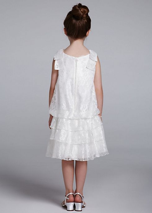All Over Lace Tank Dress with Bows Image 2