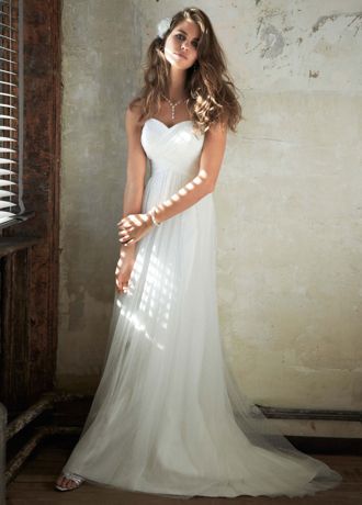 Empire Waist Tulle Wedding Dress