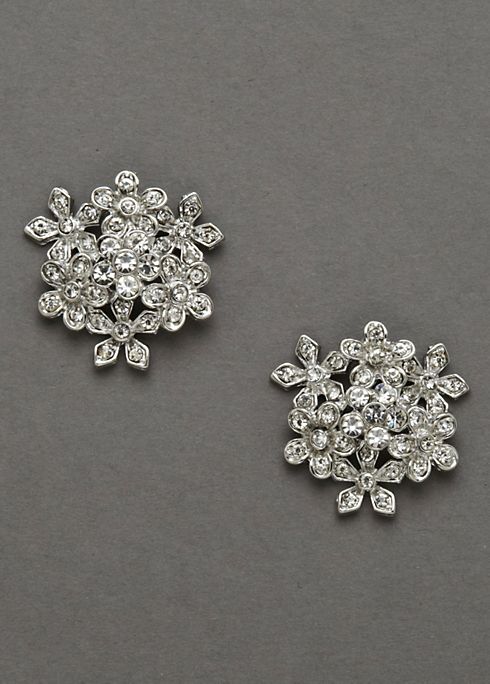 Crystal Flower Bouquet Earrings Image 1
